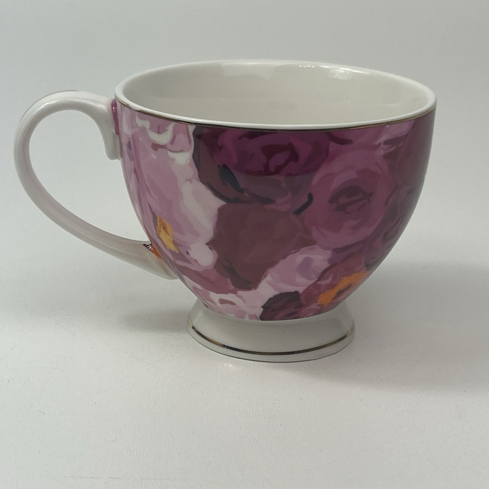 Large Coffee Mug Grace Tea Ware Rose Bouquet Floral Red Flower